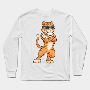 Cool tiger with sunglasses Long Sleeve T-Shirt